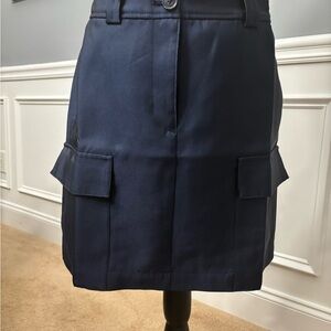 LOFT Dark Blue Mini Skirt with Pockets